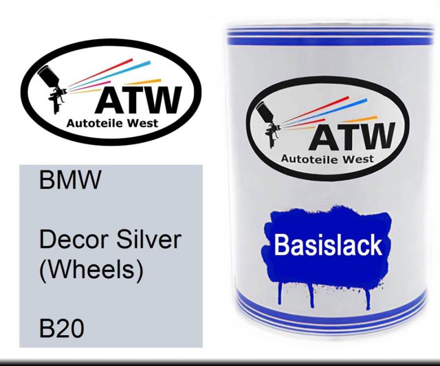 BMW, Decor Silver (Wheels), B20: 500ml Lackdose, von ATW Autoteile West.